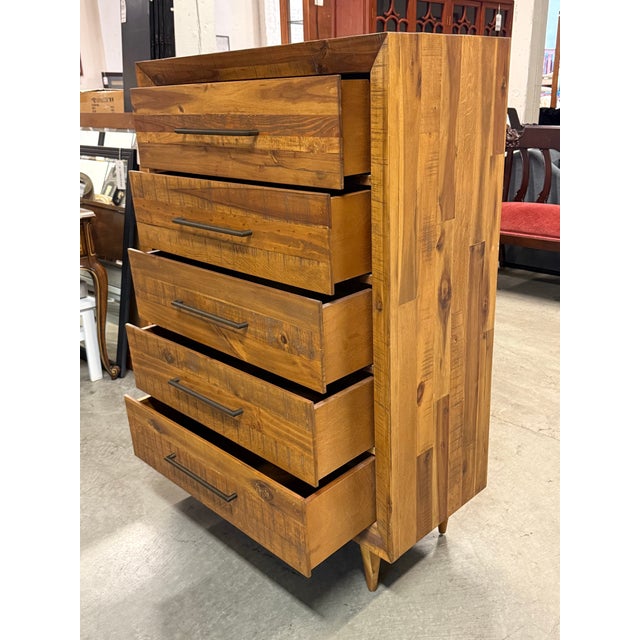 West Elm West Elm Alexa Reclaimed Wood Tall Dresser For Sale - Image 4 of 12