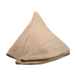 Ballard Design Off White Matelasse Tablecloth For Sale