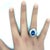Blue 10.75 Carat Blue Star Sapphire Diamond Platinum Double Halo Ring, Size 6.5 For Sale - Image 8 of 8
