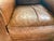 Pair of Leather Club Chairs, French Art Deco-Style, Classic Distressed Brown Leather, "Mustache" Back For Sale - Image 12 of 13