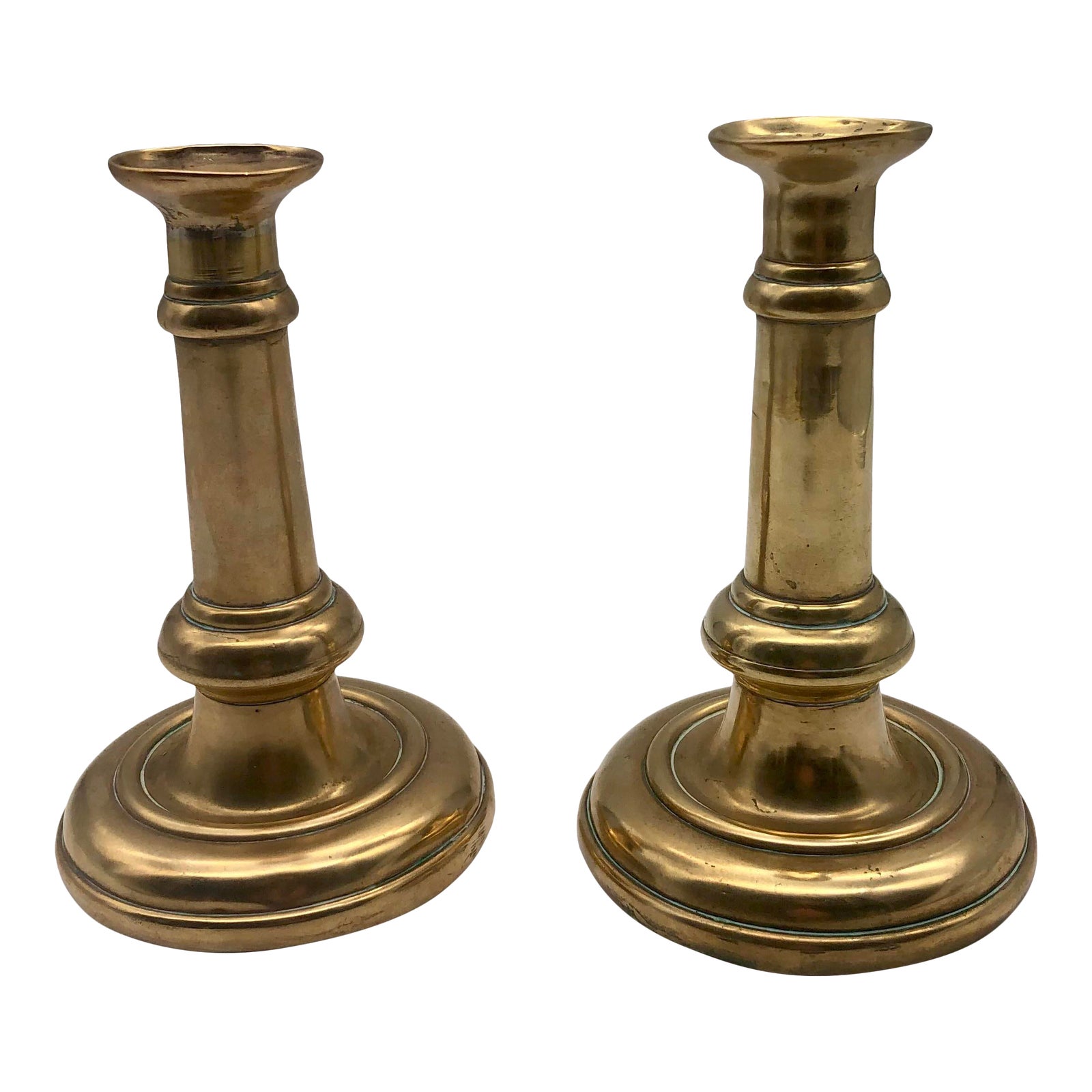 18th Century Brass Candlesticks a Pair Chairish