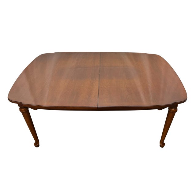 Vintage Thomasville Traditional American Style Mahogany Extension Dining Table For Sale - Image 9 of 12