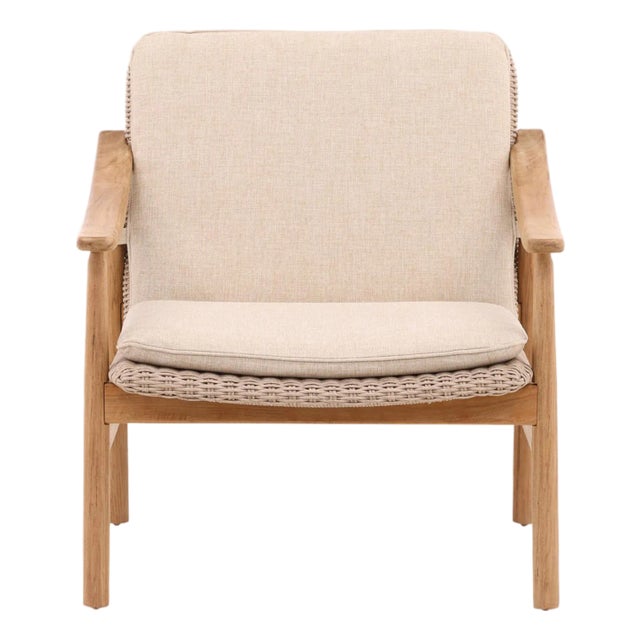 Marcella Teak Frame Outdoor Accent Chair For Sale