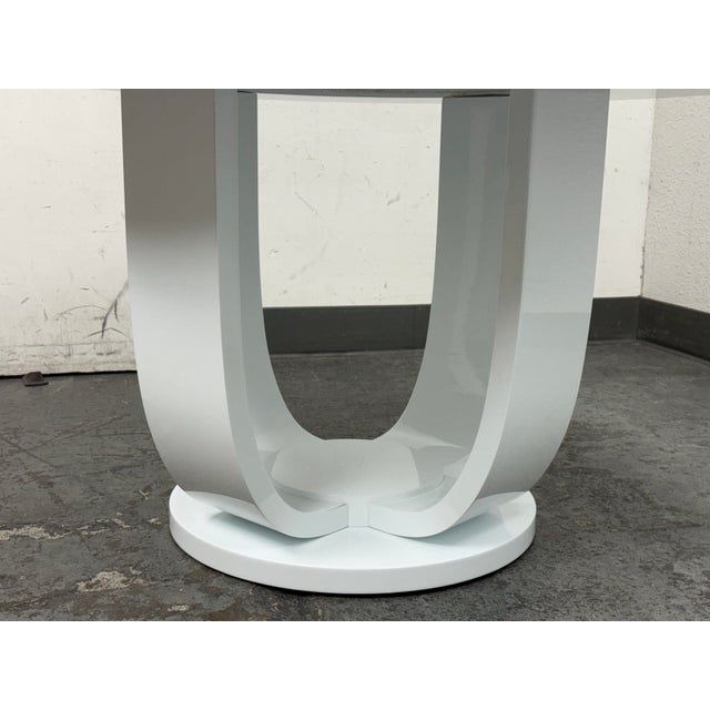 White Custom Design Silky Smooth Lacquered Entry Way Table For Sale - Image 8 of 12