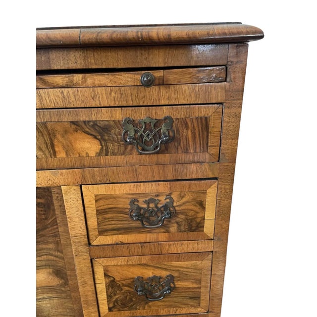 American Late 19th Century Antique Burl Walnut Writing Desk For Sale - Image 3 of 6