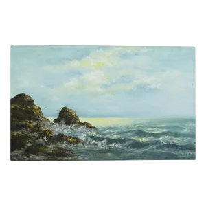 Vintage Oil on Canvas Seascape - Artist Signed "Spurling"