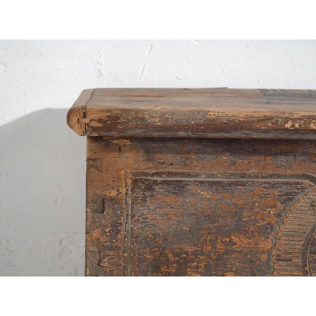 Antique Wood Chest, 1830s For Sale - Image 16 of 18