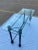 Bottle Green Mid-Century Modern Rectangular Wrought Iron & Glass Console Sofa Table For Sale - Image 8 of 13