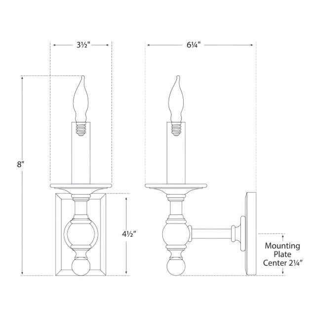 Visual Comfort Chapman & Myers for Visual Comfort Signature Single Library Classic Sconce in Polished Nickel For Sale - Image 4 of 4