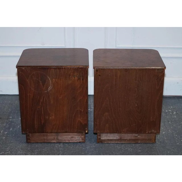 Art Deco Burr Walnut Nightstands, 1930s, Set of 2 For Sale - Image 16 of 17