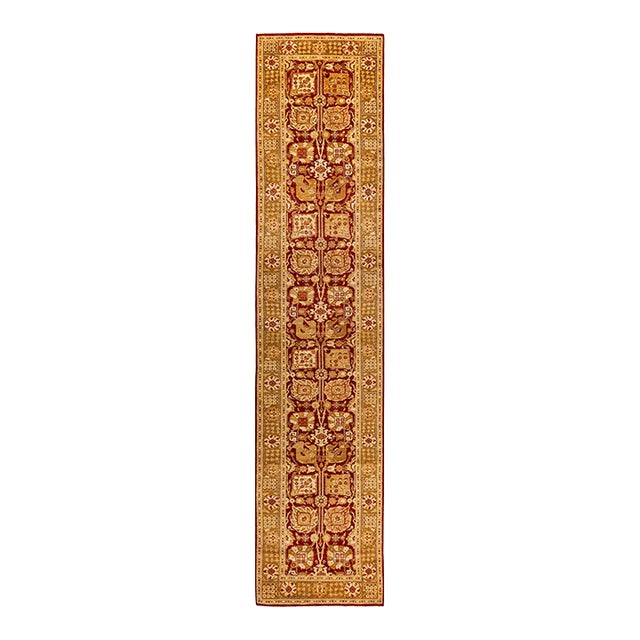 Ottoman, One-of-a-Kind Hand-Knotted Runner Rug - Red, 2' 7" x 12' 2" For Sale