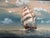 Late 20th Century Large Vintage Signed Original Marine Oil Painting Tall Ship Nautical Seascape For Sale - Image 5 of 14