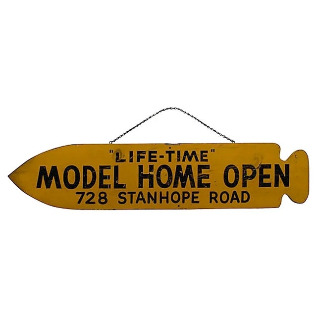 1940s Vintage Model Home Sign For Sale - Image 5 of 5