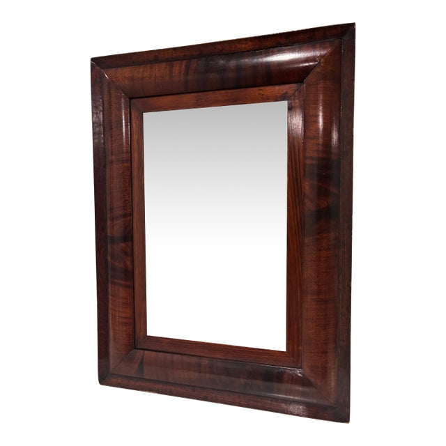 Mid-19th Century American Empire Mahogany Wall Mirror For Sale