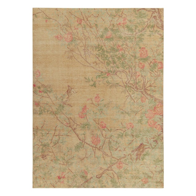 Textile Rug & Kilim’s Arbor Rug in Gold and Coral, 10x14 For Sale - Image 7 of 7