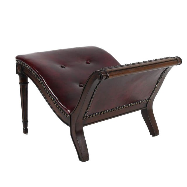 Mid 20th Century Mid 20th Century Mahogany and Naugahyde Gout Foot Stool For Sale - Image 5 of 6