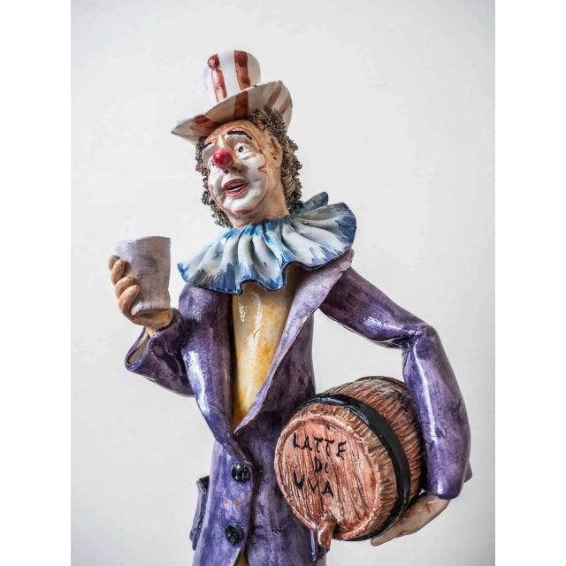Mid-Century Italian Clown Statue For Sale - Image 6 of 10