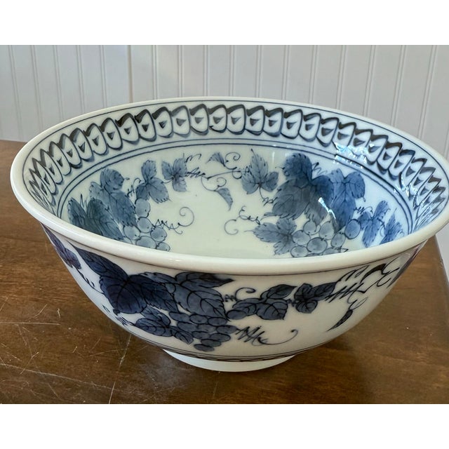 Mid 20th Century Oriental Japanese Grape Leaf Rice Bowls For Sale - Image 5 of 12