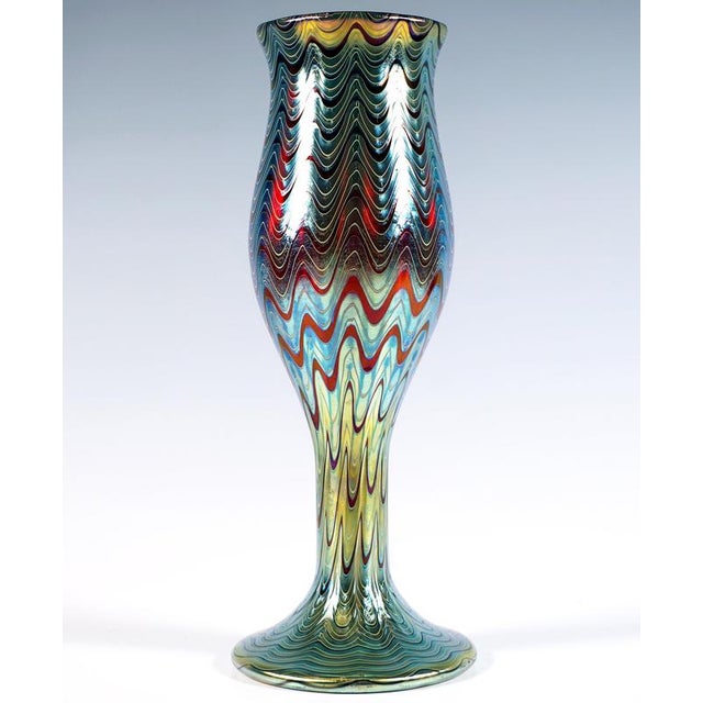 Large Art Nouveau Vase PG Ruby 6893 from Loetz, Bohemia, Austria-Hungary, 1898 For Sale - Image 3 of 10