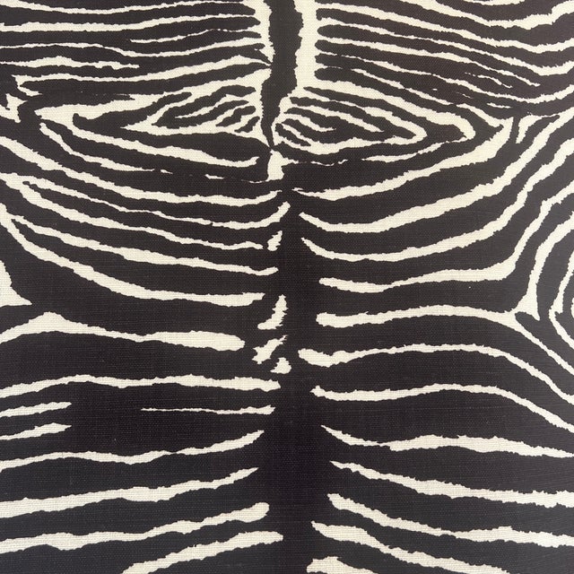 Brunschwig & Fils Le Zebre Linen Fabric in Dark Brown- 2 Yards