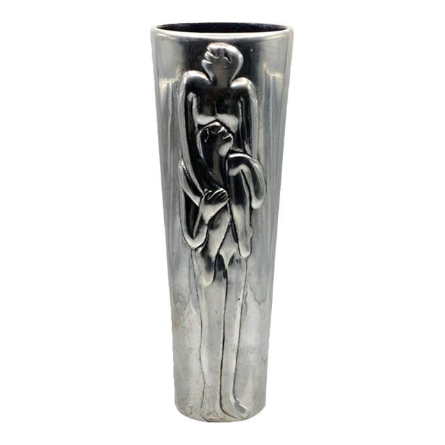 Carrol Boyes Large (13-Inch) Metal "Acrobat" Vase (Modern Figural Metal Sculpture) Please Read For Sale