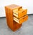 1960s Mid Century Danish Modern Compact Cabinet Teak Wood 2 Drawers Table Vintage MCM For Sale - Image 5 of 10