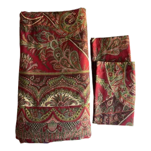 Boho Paisley Bohemian Pottery Barn King Size Duvet Cover & Two Standard Sized Pillow Cases