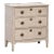 Gustavian Style Swedish Light Grey Painted Three-Drawer Chest with Carved Posts For Sale