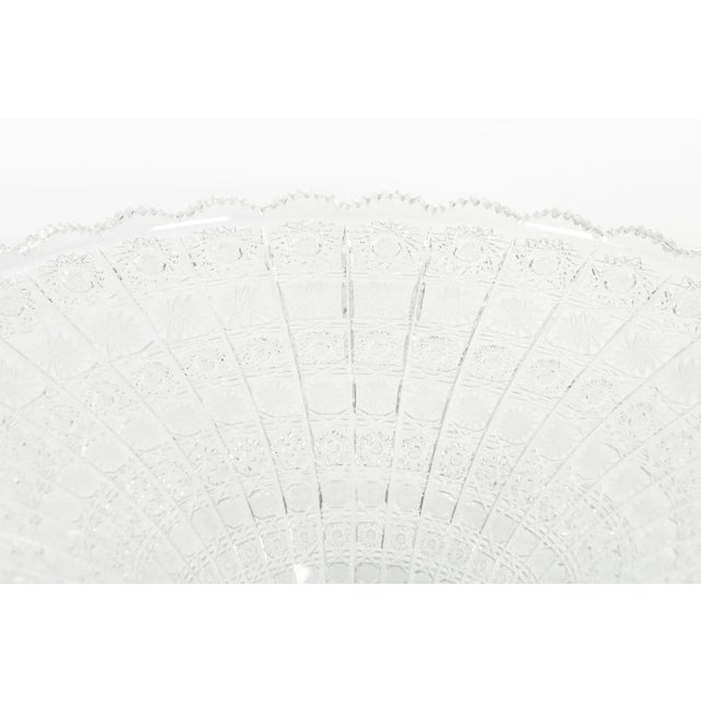 1920s Vintage Cut Crystal Center Piece Bowl For Sale - Image 5 of 10