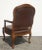 Vintage French Provincial Louis XV Style Brown Bergere Chair For Sale - Image 4 of 13