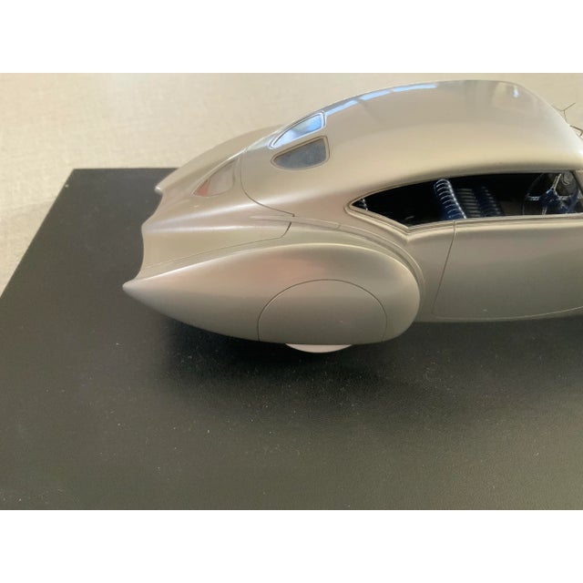 Mid-Century Modern 1937 Delage D8-120 S Aerodynamic Coupe Silver by Pourtout Pebble Beach 2005 Winner Lastone For Sale - Image 3 of 12