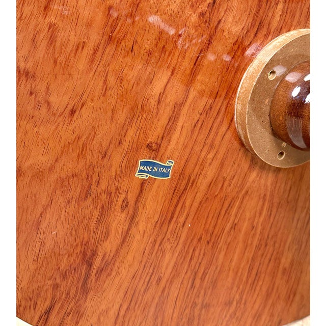 Vintage Italian Rococo Floral Marquetry Fruitwood Turtle Top Side Table For Sale - Image 11 of 12