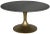 Herno Table, Antique Brass, Black Stone For Sale In Los Angeles - Image 6 of 6