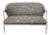 19th Century Swedish Gustavian Painted Settee With Fortuny Upholstery For Sale