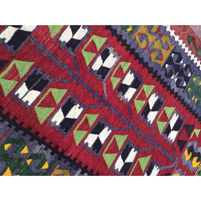 Turkish Kilim Rug - 3'4" X 4'5" For Sale - Image 9 of 11