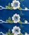 Vintage Set of 6 Royal Blue & White Floral Madeira Cotton Placements For Sale - Image 10 of 15