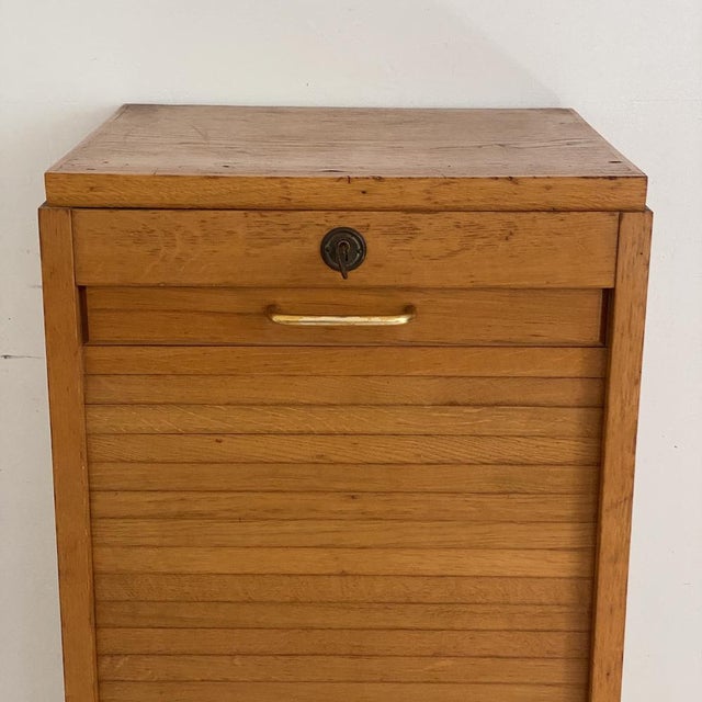 Notarys Cabinet with Roll-Top Door, 1960s For Sale - Image 4 of 13