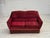 1970s, Danish 2-seater sofa. Red furniture velour, beech wood legs. Original very good condition: no smells, no stains and...