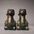 Metal Pair of Antique Bronze Ram Vessels With Gold and Silver Inlay, 3800g Total For Sale - Image 7 of 10