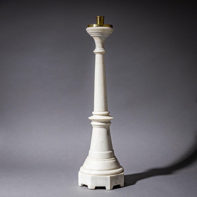Marble Candlesticks, 1800s, Set of 2 For Sale - Image 6 of 10