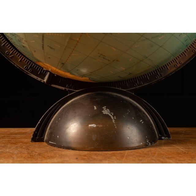 Burnt Umber 1940s Art Deco Streamline Replogle Standard Globe For Sale - Image 8 of 9