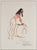 Modern 1970 Look Here Linda Modern Red Ink Drawing LeRoy Neiman For Sale - Image 3 of 5