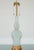 Large creamy WHITE OPALINE glass table lamp with controlled bubbles. The two pieces of Venetian glass are separated by a...