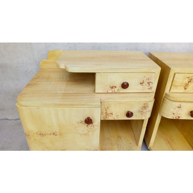 Art Deco Bedside Tables by Jindřich Halabala, Set of 2 For Sale - Image 9 of 18