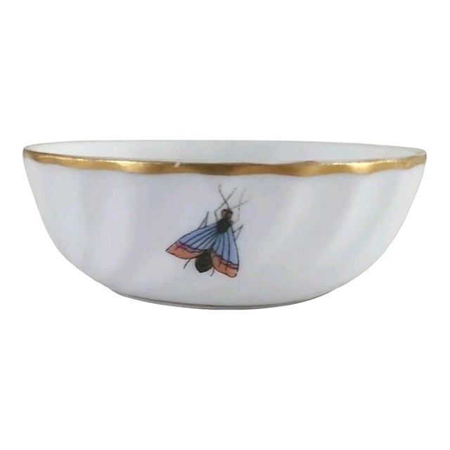 1950s Herend Rothschild Bird Porcelain Salt Cellar - Discontinued For Sale