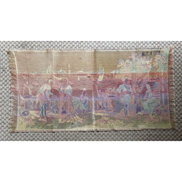 Tan Antique Italian Tapestry For Sale - Image 8 of 9