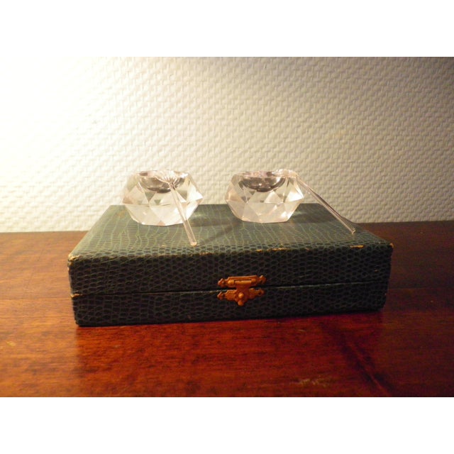 Crystal Salt Cellars from Cristallerie De Lorraine, 1950s, Set of 2 For Sale - Image 11 of 13
