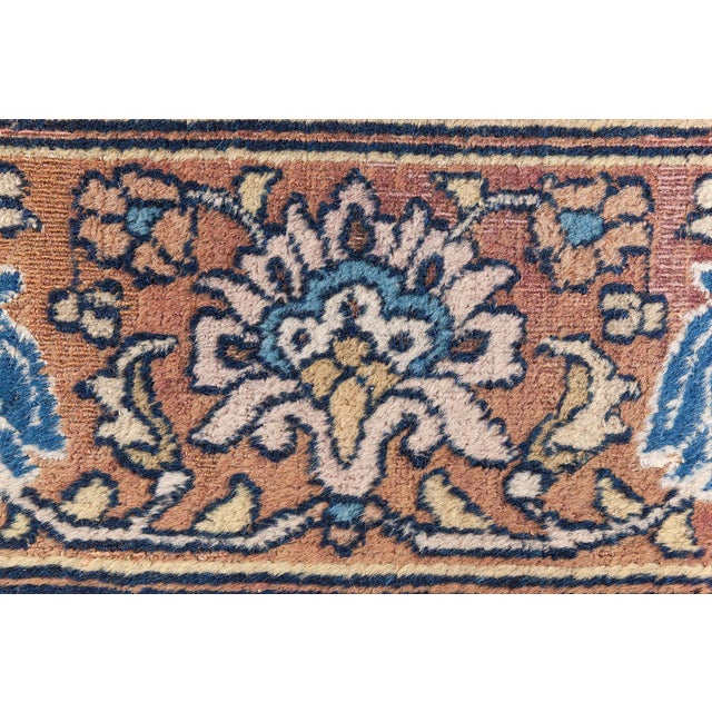 1900 - 1909 Authentic 1900s Persian Meshad Handmade Wool Rug For Sale - Image 5 of 9