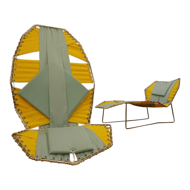 1990s Pair Patio Chaise Lounges For Sale