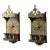 Lion Elec. Tudor Style Brass Sconces, 1920s For Sale